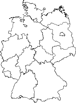 Lnderkarte der Bundesrepublik Deutschland